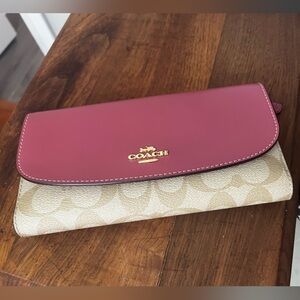 Coach Pink Leather Wallet